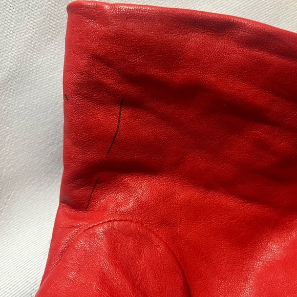 Vintage 100% Cashmere Red Gloves - Picture 3 of 11